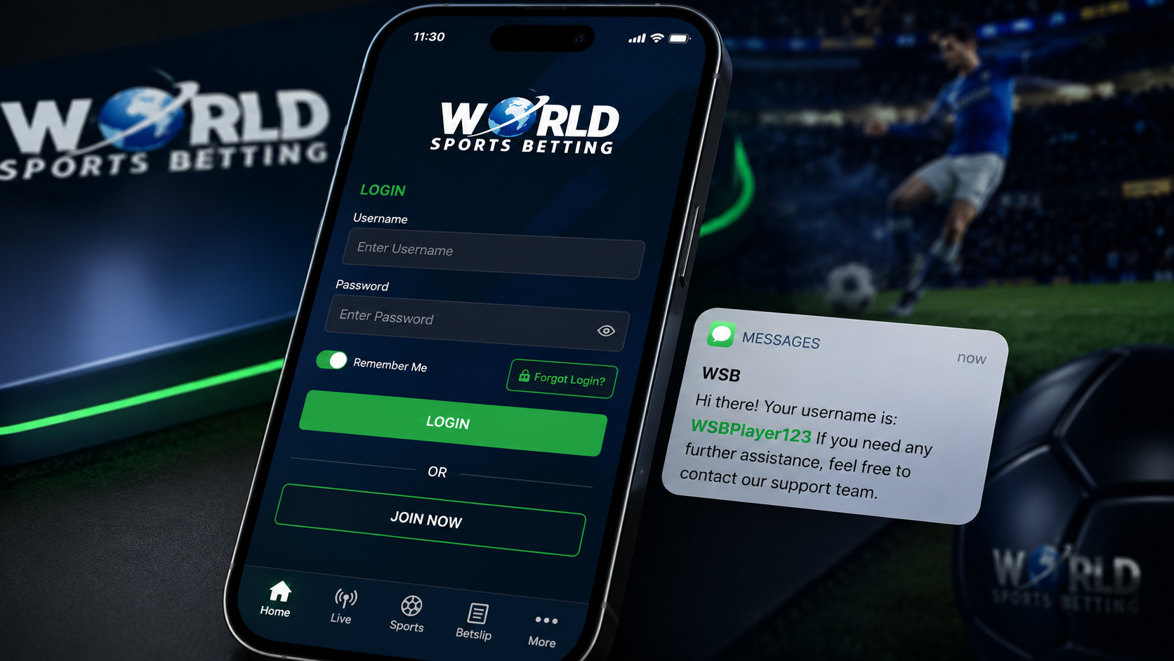 How to Reset Your World Sports Betting Username via SMS