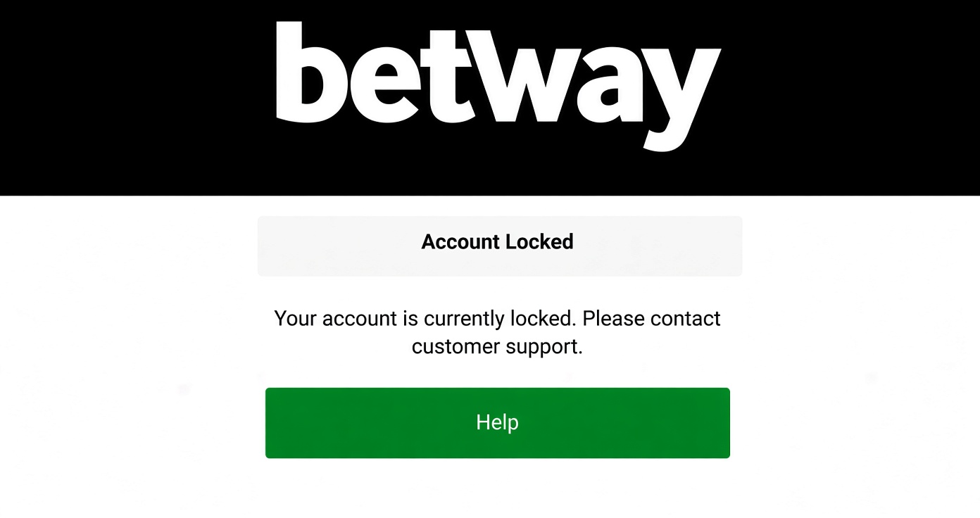 Betway account locked
